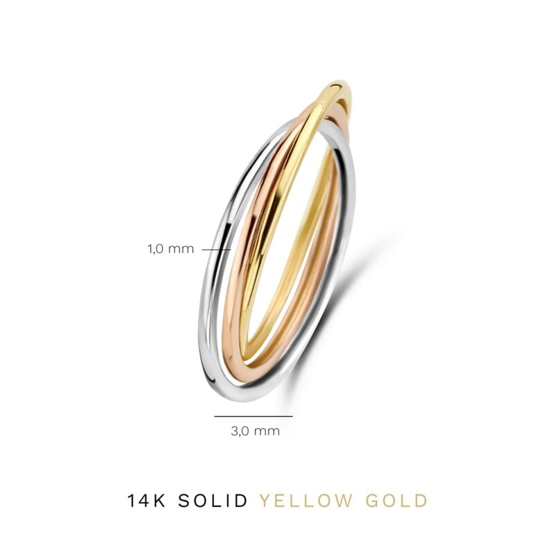 Isabel Bernard Ringen - Tricolore Maeva  14 Karat Ring in gold - Afbeelding 3