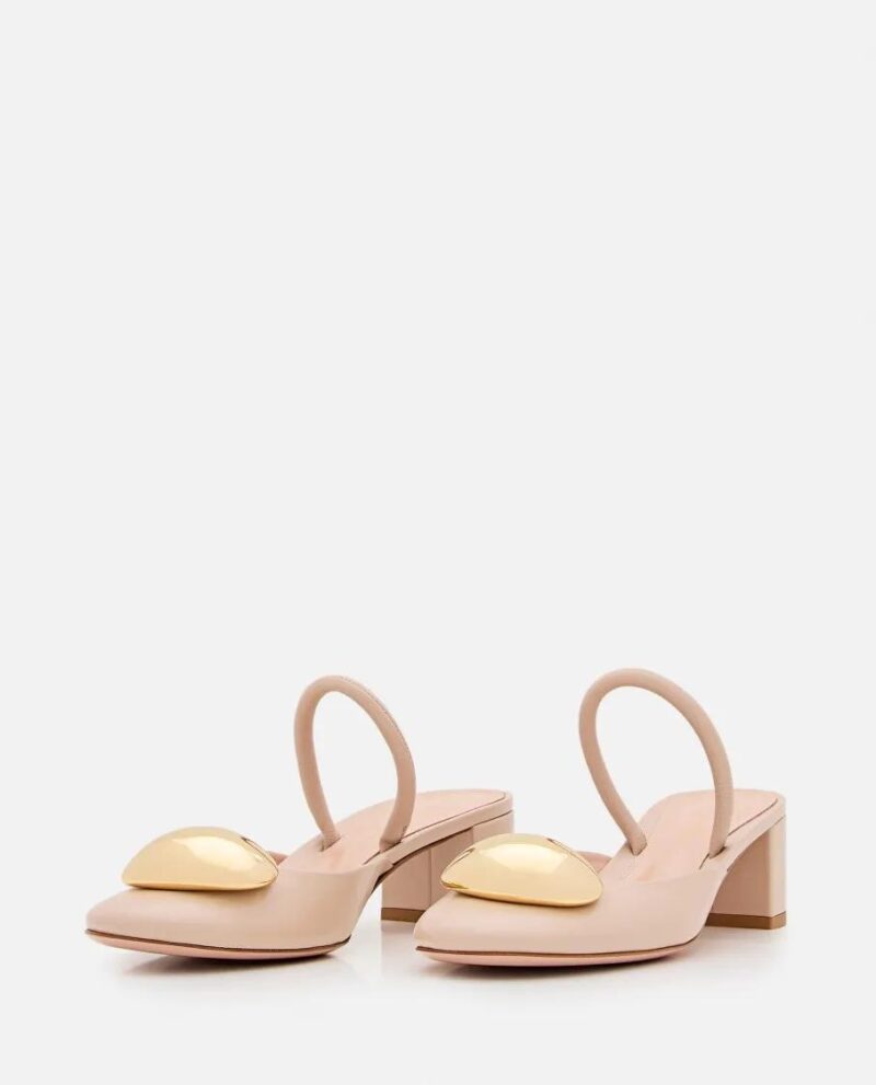 Gianvito Rossi Sandalen - Leather Slingback in beige - Afbeelding 2