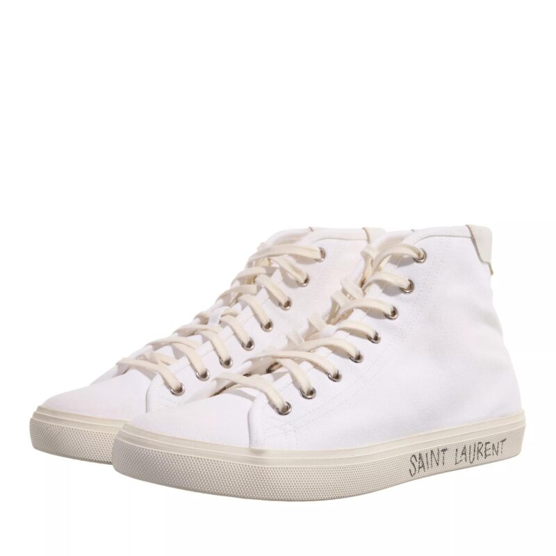 Saint Laurent Sneakers - Malibu Hightop Sneaker in wit