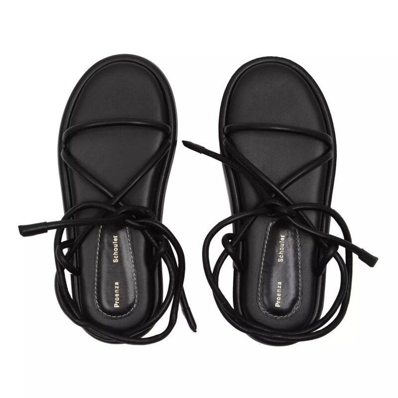 Proenza Schouler Sandalen - Nappa Lamb Flat in zwart - Afbeelding 2