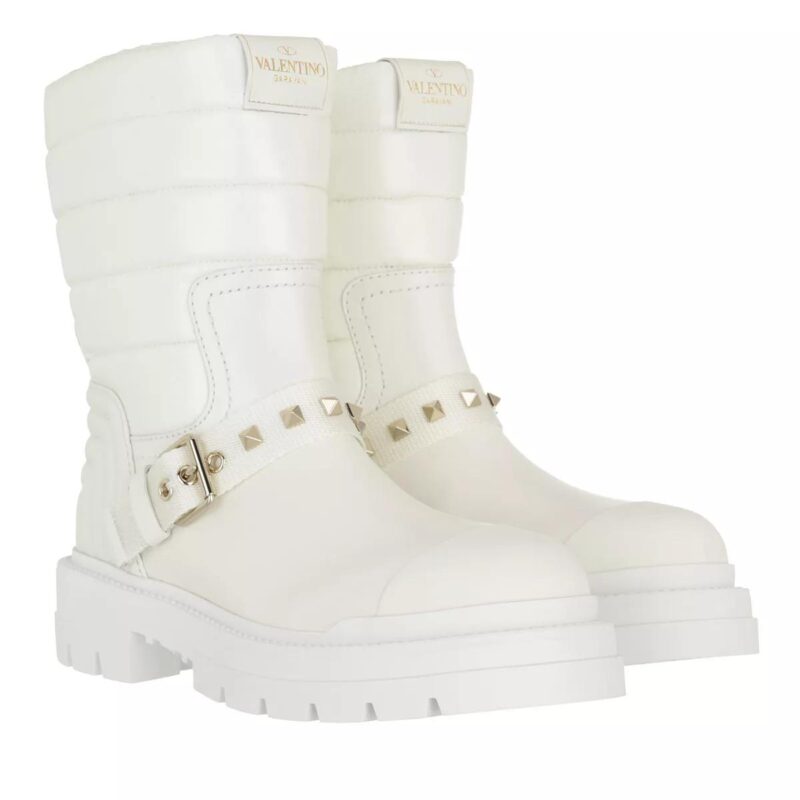 Valentino Garavani Boots & laarzen - Waterproof Rockstud Ankle Boots in wit