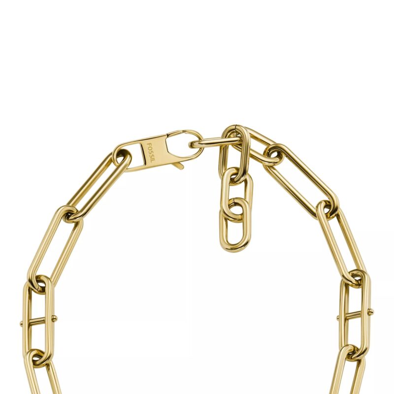 Fossil Kettingen - Heritage D-Link Glitz Stainless Steel Y-Neck Neckl in gold - Afbeelding 2