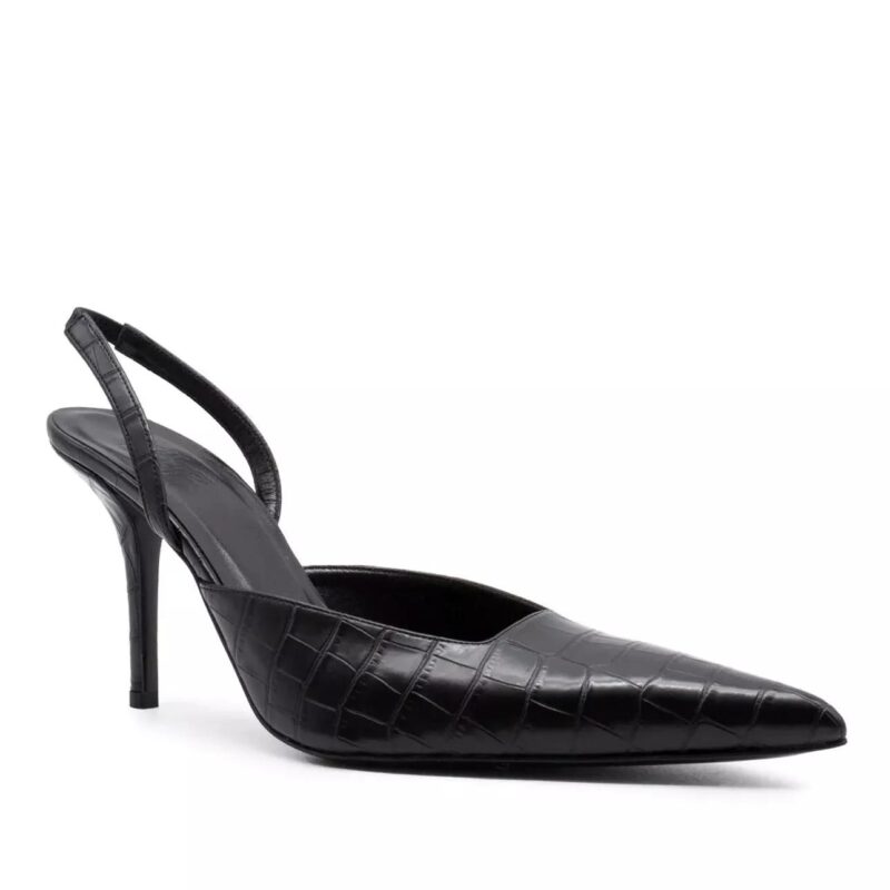 Gia Borghini Pumps & high heels - GIABORGHINI Schwarze Slingback-Pumps aus Leder in zwart