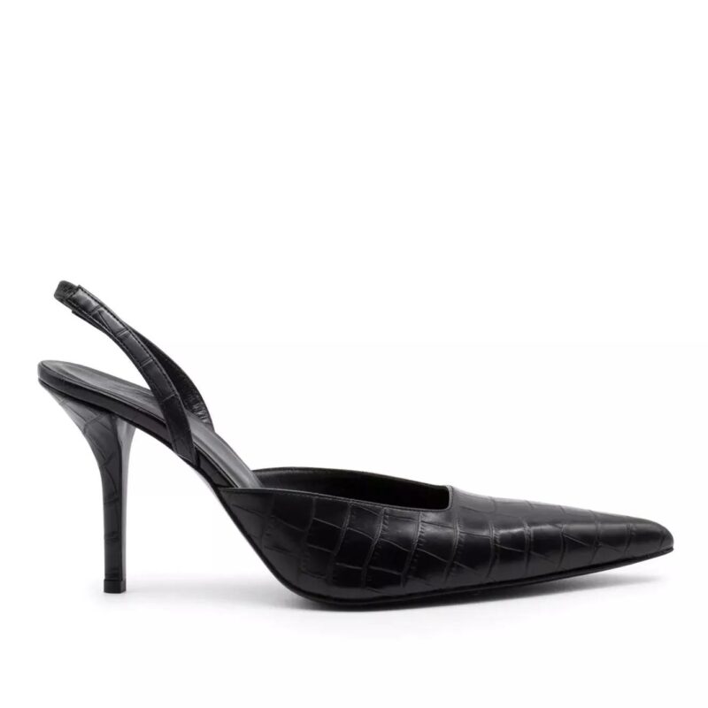 Gia Borghini Pumps & high heels - GIABORGHINI Schwarze Slingback-Pumps aus Leder in zwart - Afbeelding 2