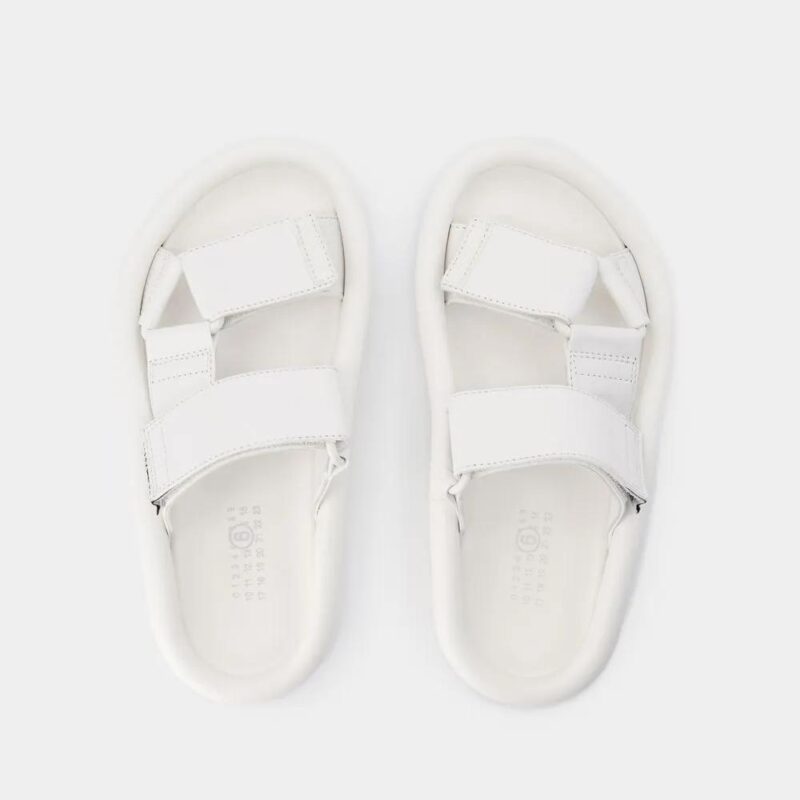 MM6 Maison Margiela Sandalen - Sandals - Leather - White in wit - Afbeelding 2