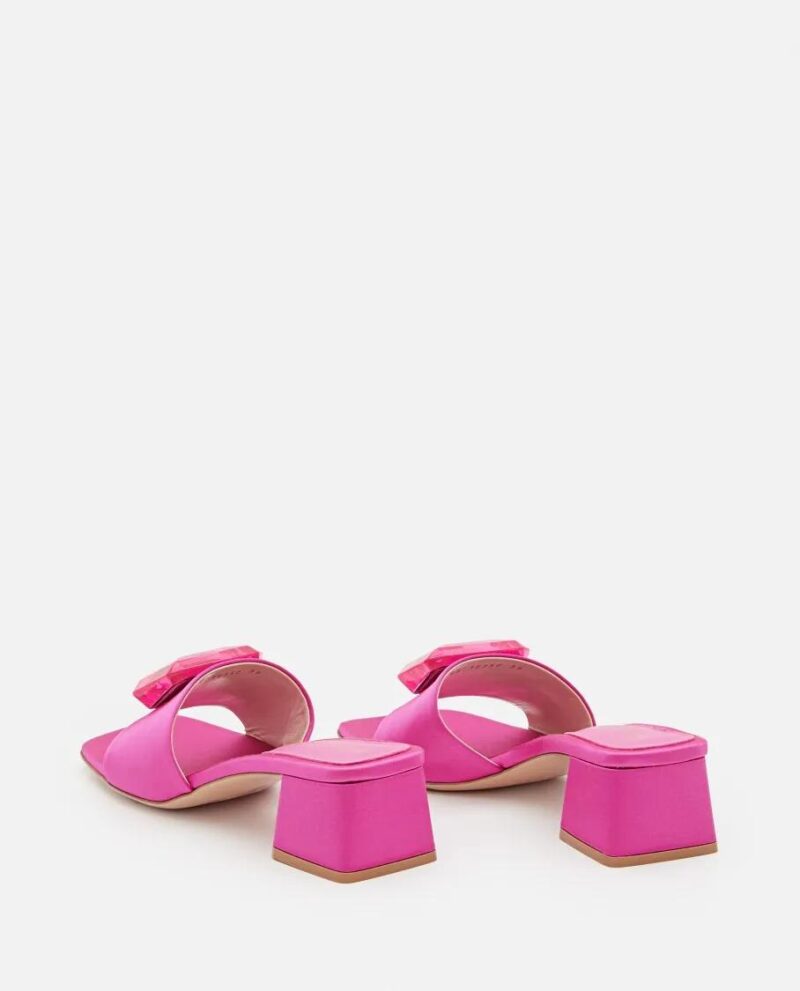 Gianvito Rossi Sandalen - 45Mm Satin Sandals in roze - Afbeelding 3