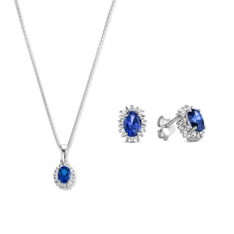 Parte Di Me Kettingen - Parte Di Me Sorprendimi damen Geschenkset Silber P in blue