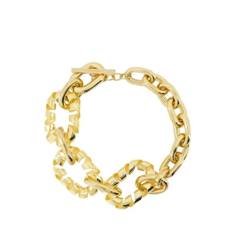 Paco Rabanne Kettingen - Xl Link Twist Necklace - Metal - Gold in gold